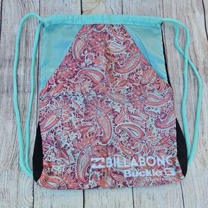 Buckle Billabong Paisley Drawstring Backpack with 2 Front Pockets